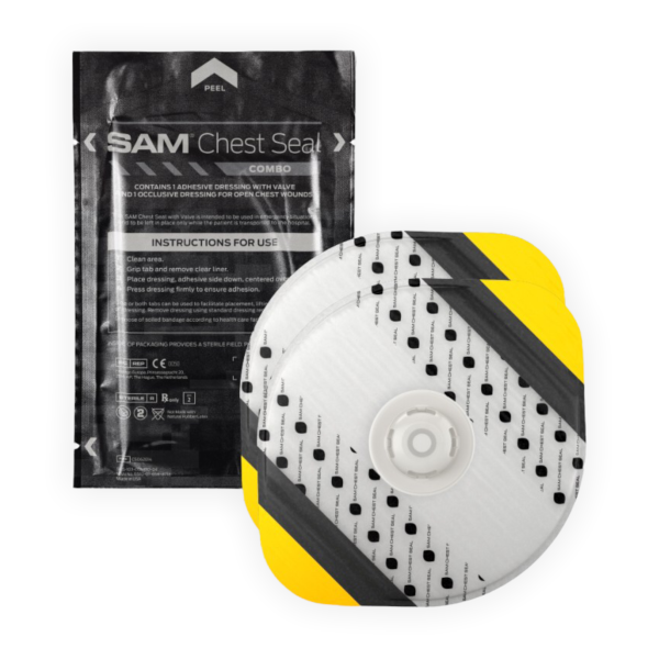 SAM® - CHEST SEAL - THORAX PFLASTER - COMBO PACKUNG - 1 X MIT UND 1 x OHNE VENTIL